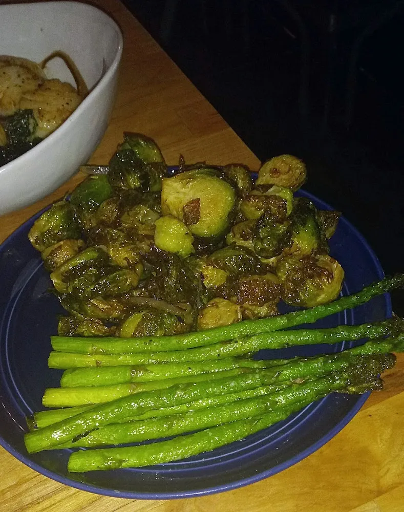 Asparagus and Brussels Sprouts